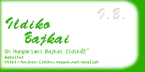 ildiko bajkai business card